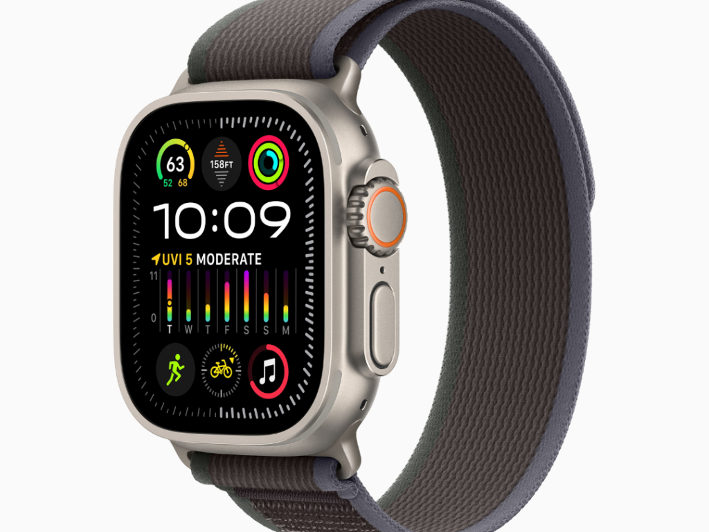APPLE WATCH ULTRA 2 GPS + CELLULAR, 49MM CASE DE TITANIO COM LOOP DE TRILHA AZUL/PRETO - P/M
