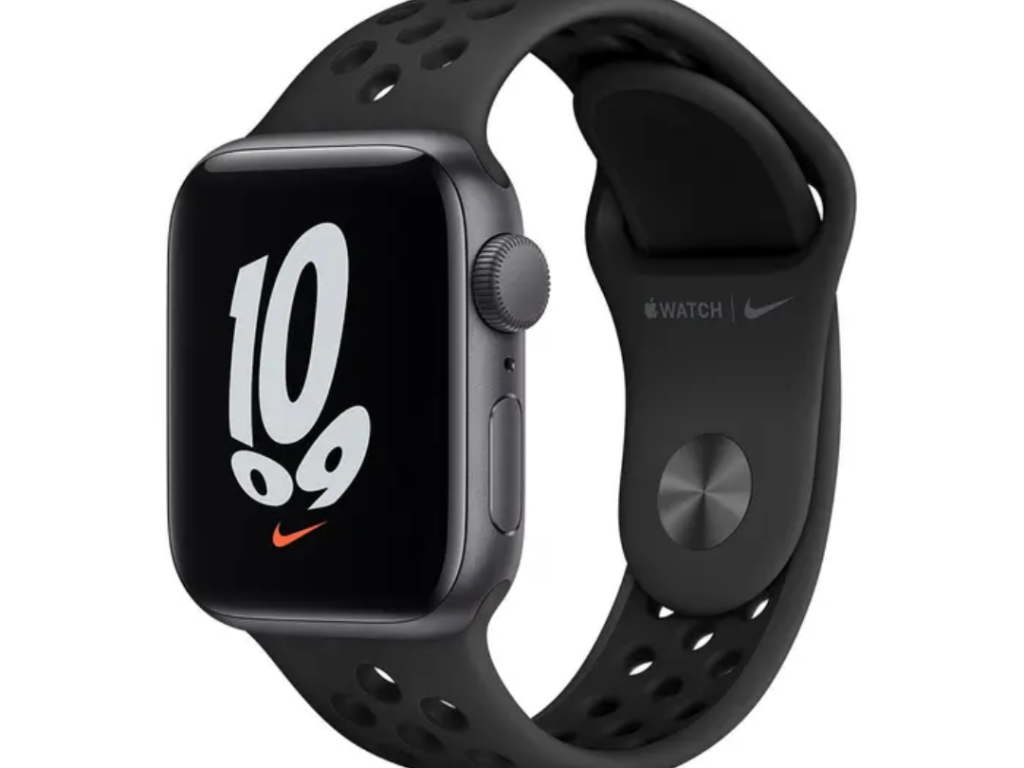 Apple Watch SE Nike GPS 40mm - Caixa de Alumínio Cinza Espacial- Pulseira Esportiva Meia-Noite