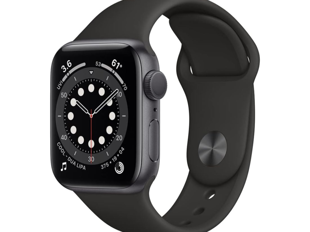 Apple Watch Series 6, GPS, 40 mm, Alumínio Cinza Espacial, Pulseira Esportiva Preta